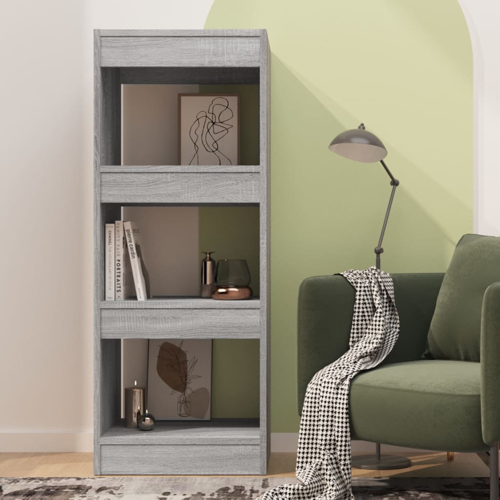 Bücherregal/Raumteiler Grau Sonoma 40x30x103 cm Holzwerkstoff