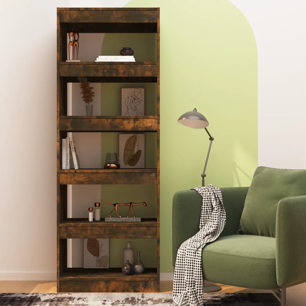 Bücherregal/Raumteiler Räuchereiche 60x30x135 cm Holzwerkstoff