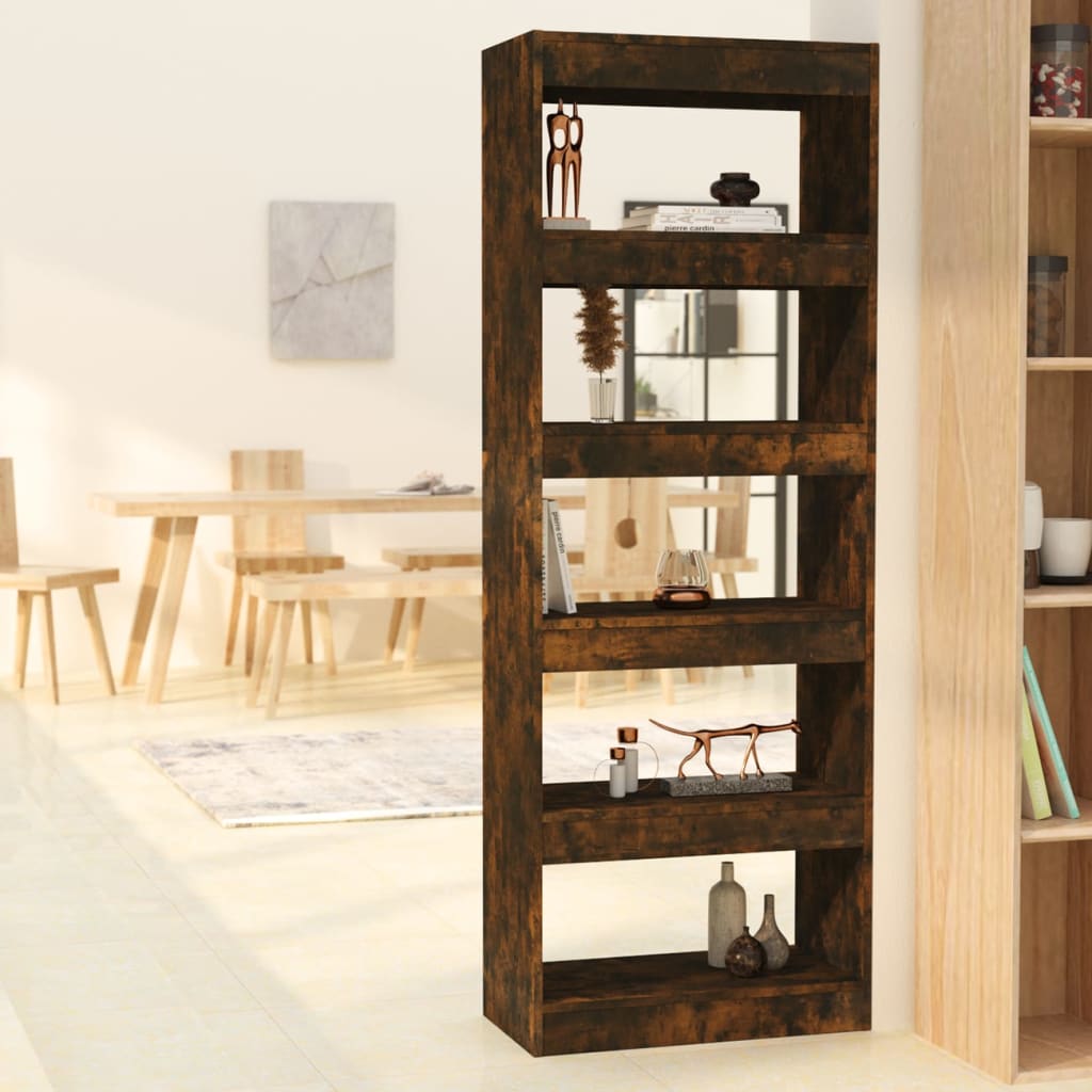 Bücherregal/Raumteiler Räuchereiche 60x30x135 cm Holzwerkstoff