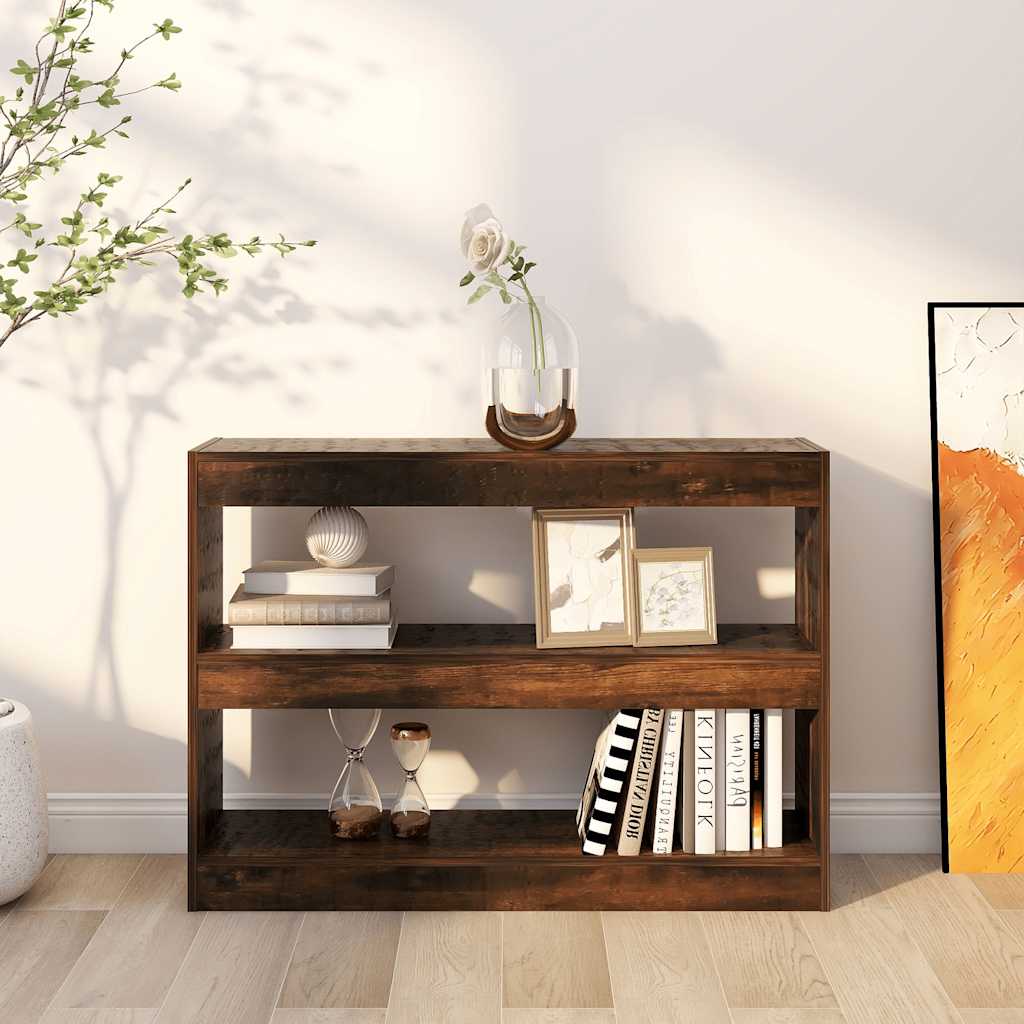 Bücherregal/Raumteiler Räuchereiche 100x30x72 cm