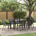 Stapelbare Gartenstühle 6 Stk. Schwarz Textilene