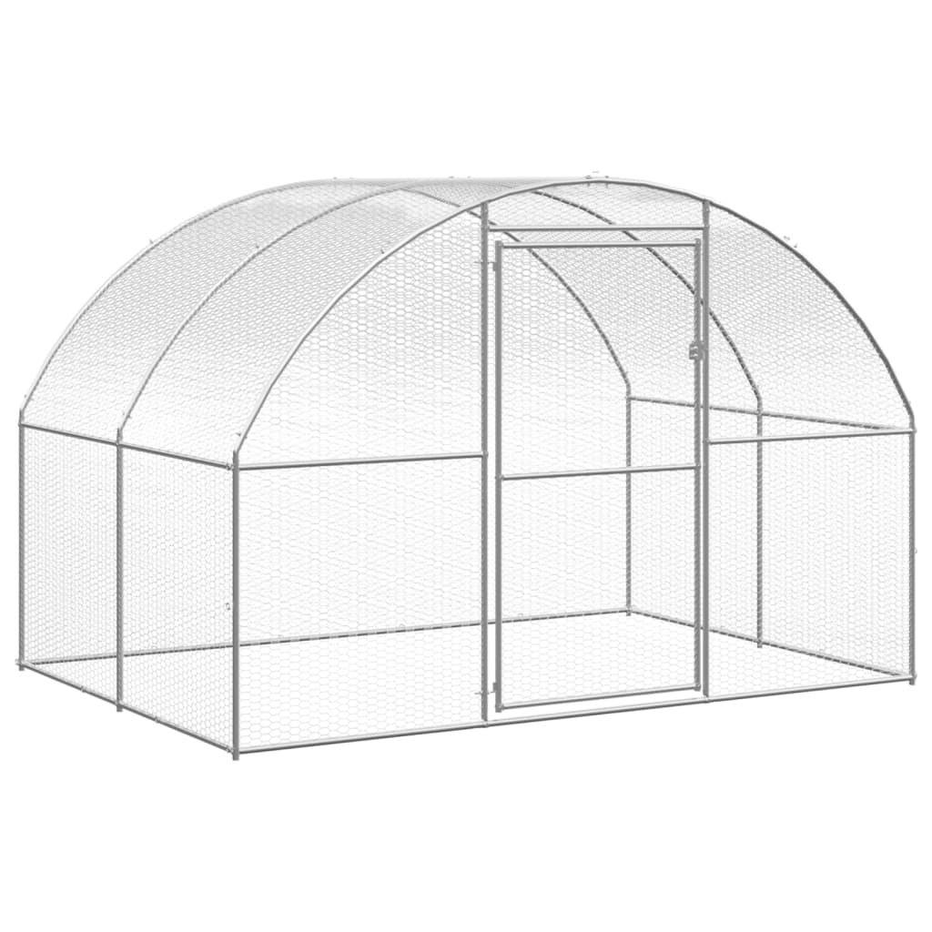 Outdoor-Hühnerstall 3x6x2 m Verzinkter Stahl