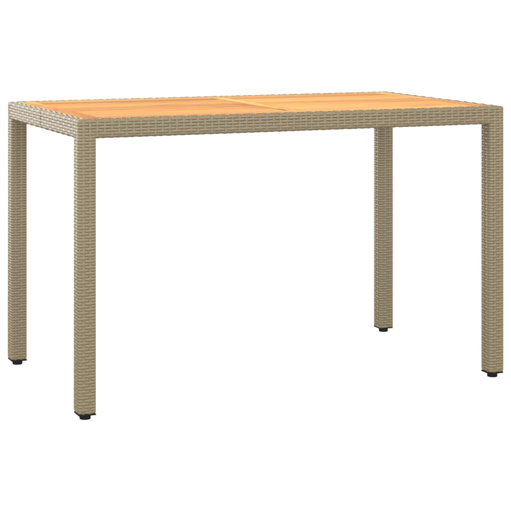5-tlg. Garten-Essgruppe mit Kissen Poly Rattan Beige