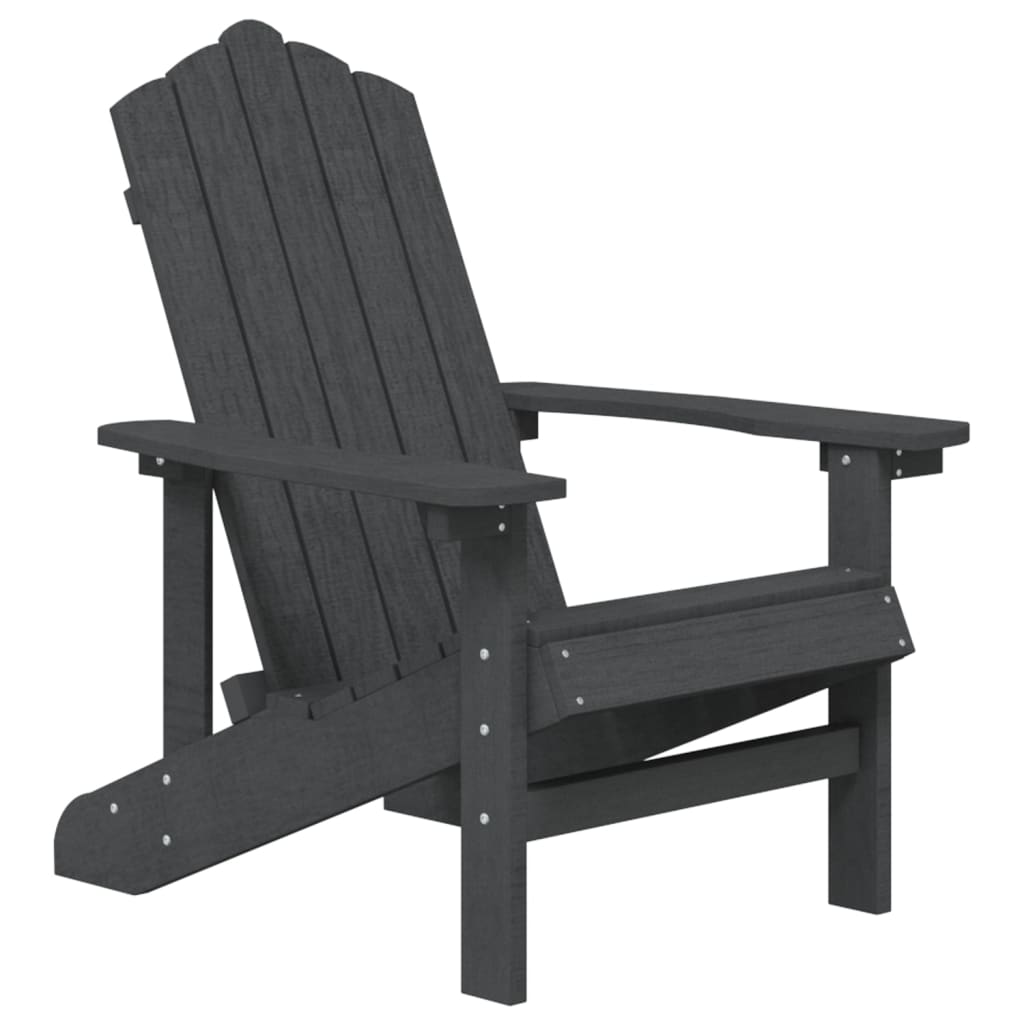 Adirondack-Gartenstühle mit Tisch HDPE Anthrazit
