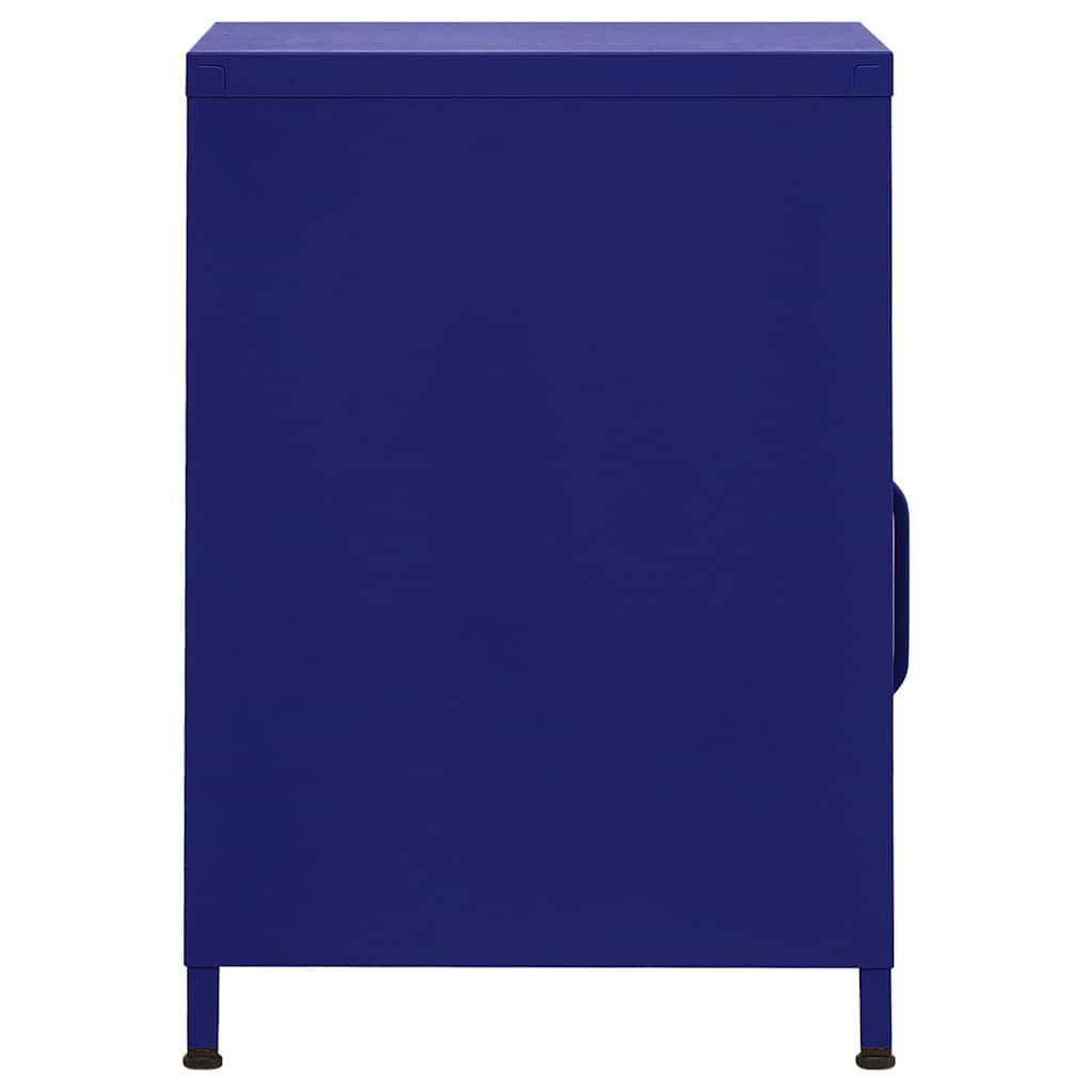 Nachttische 2 Stk. Marineblau 35x35x51 cm Stahl
