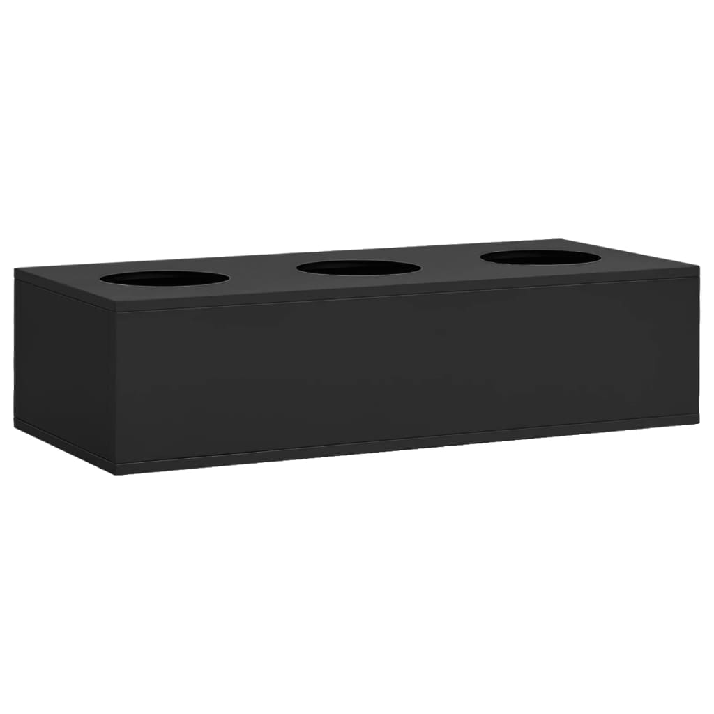 Büroschrank mit Pflanzkasten Anthrazit 90x40x128 cm Stahl