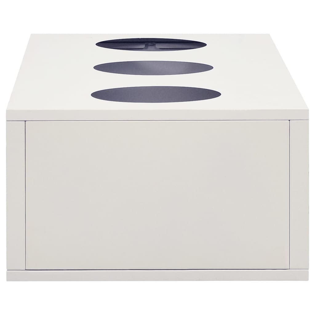Büroschrank mit Pflanzkasten Hellgrau 90x40x125 cm Stahl