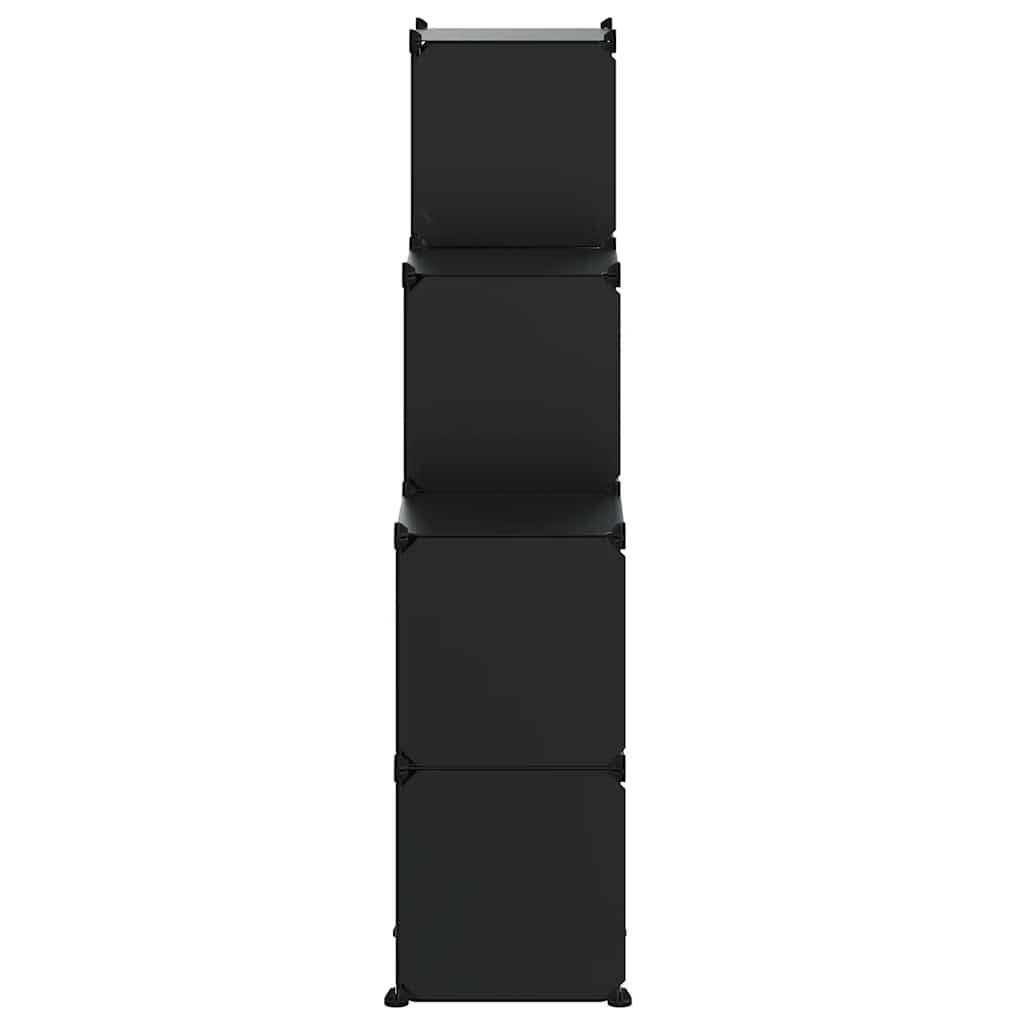 Regalsystem mit 9 Würfeln Schwarz PP