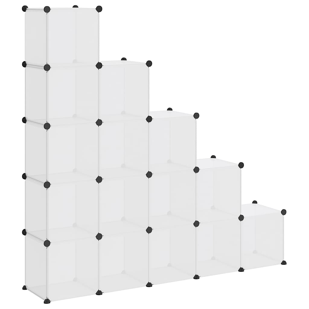 Regalsystem mit 15 Würfeln Transparent PP