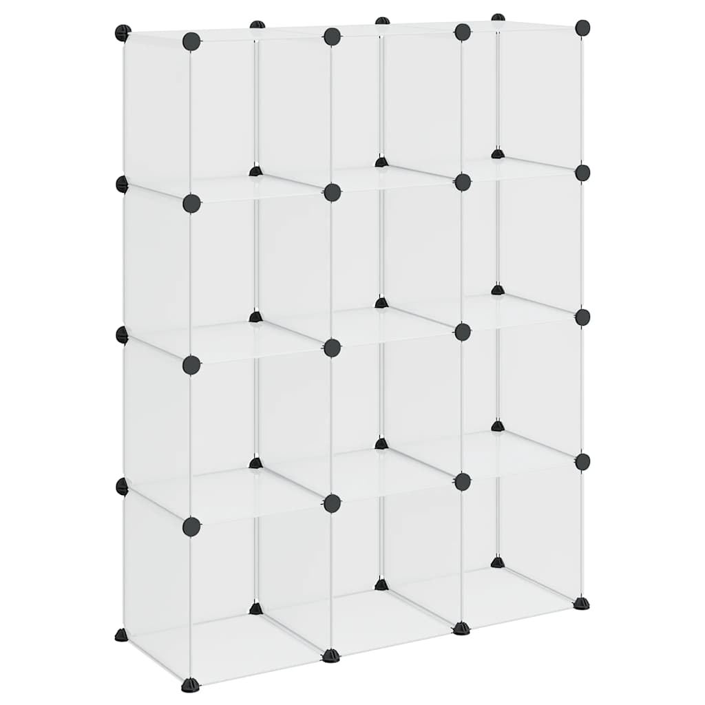 Regalsystem mit 12 Würfeln Transparent PP