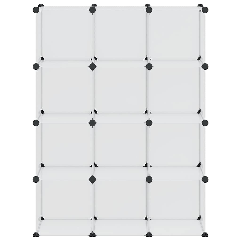 Regalsystem mit 12 Würfeln Transparent PP