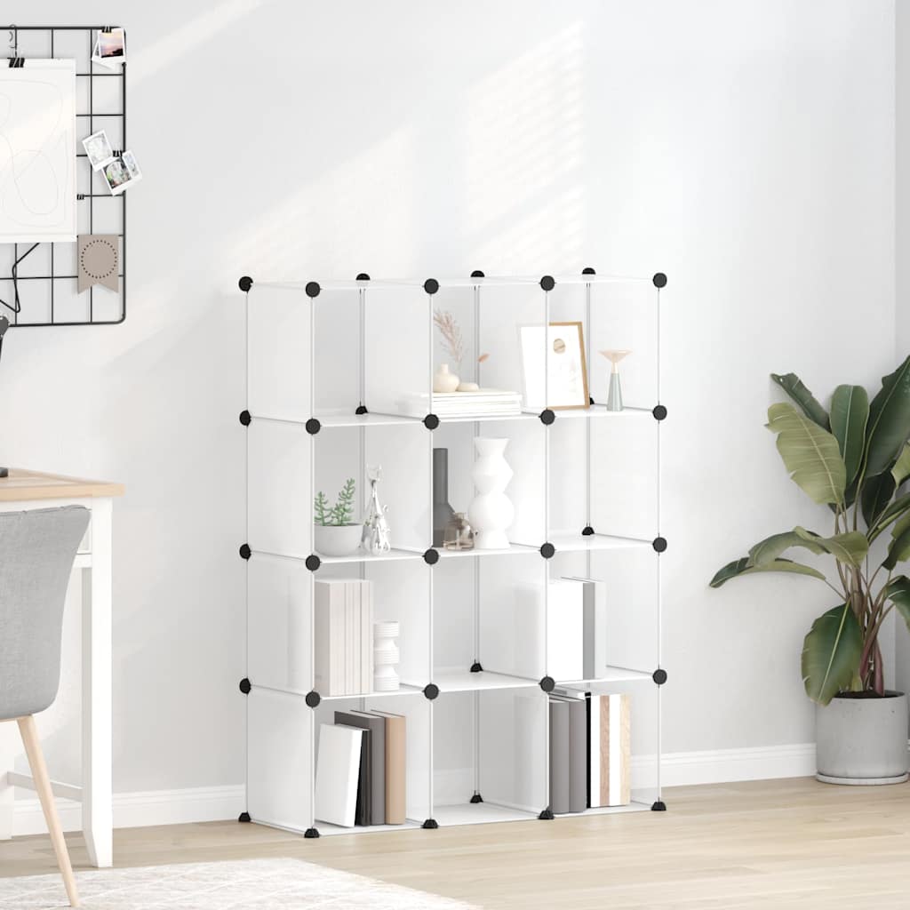 Regalsystem mit 12 Würfeln Transparent PP