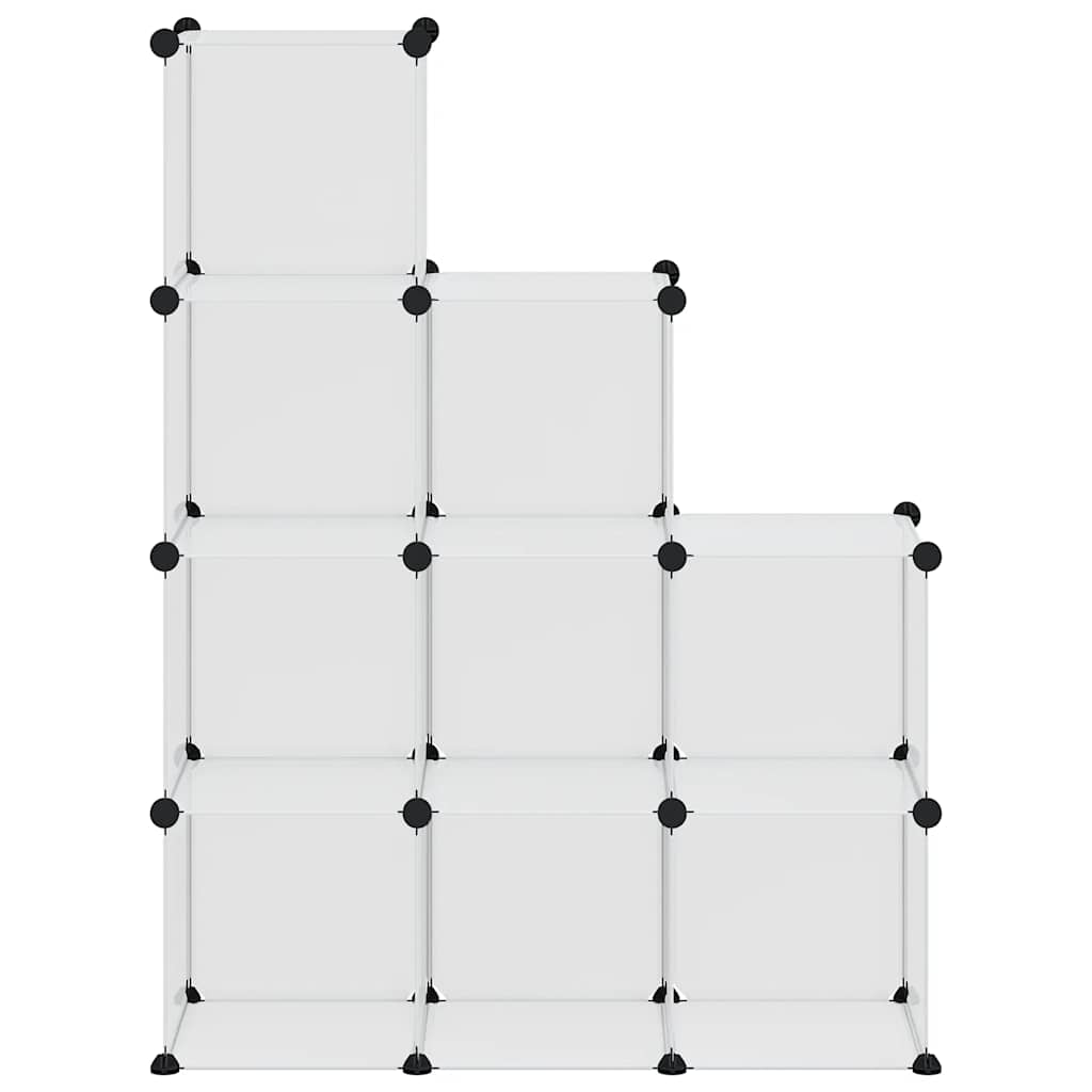 Regalsystem mit 9 Würfeln Transparent PP
