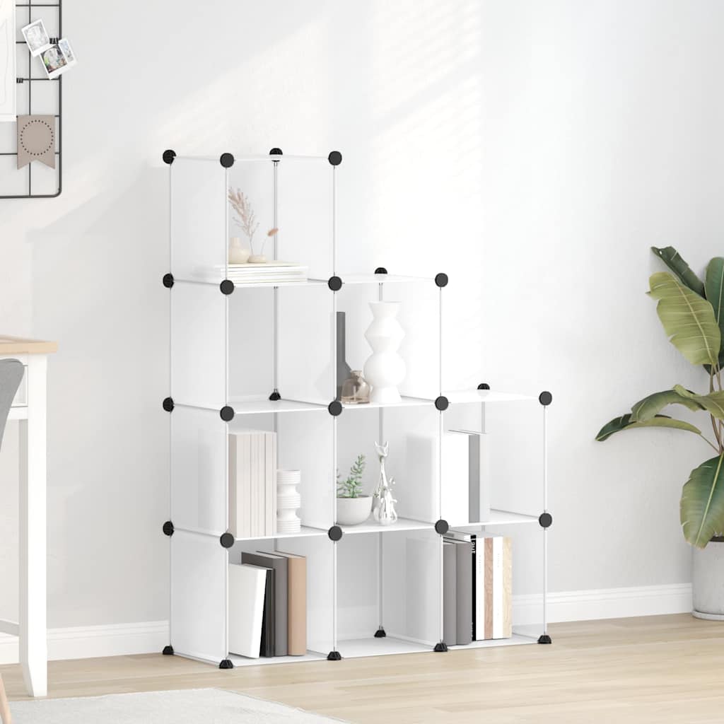 Regalsystem mit 9 Würfeln Transparent PP