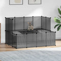 Kleintierkäfig Schwarz 143x107x93 cm PP und Stahl