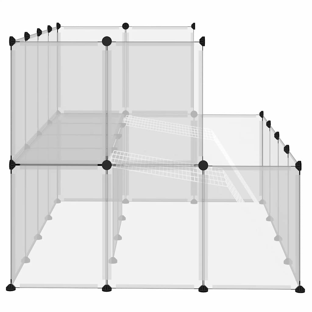 Kleintierkäfig Transparent 143x107x93 cm PP und Stahl