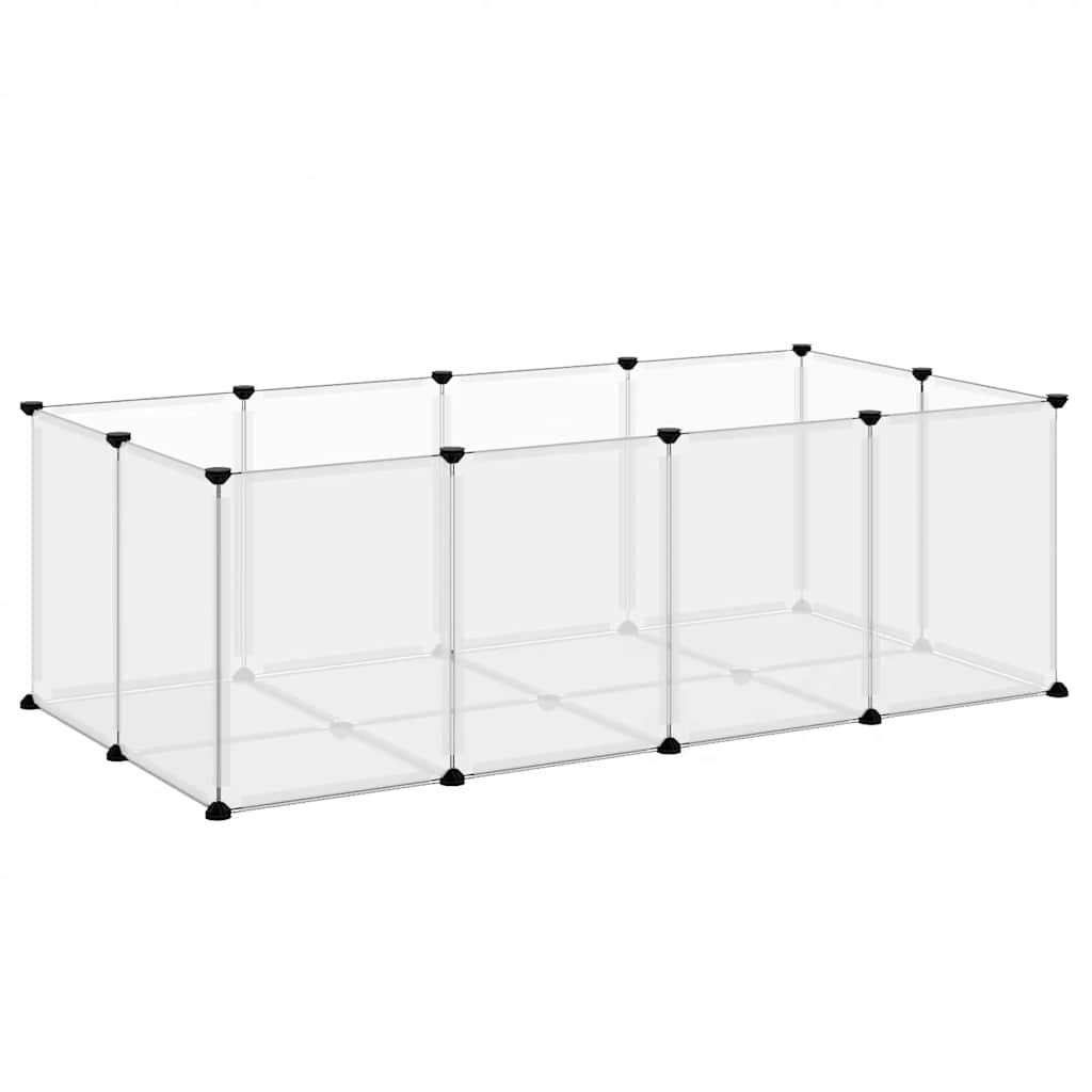 Kleintierkäfig Transparent 144x74x46,5 cm PP und Stahl