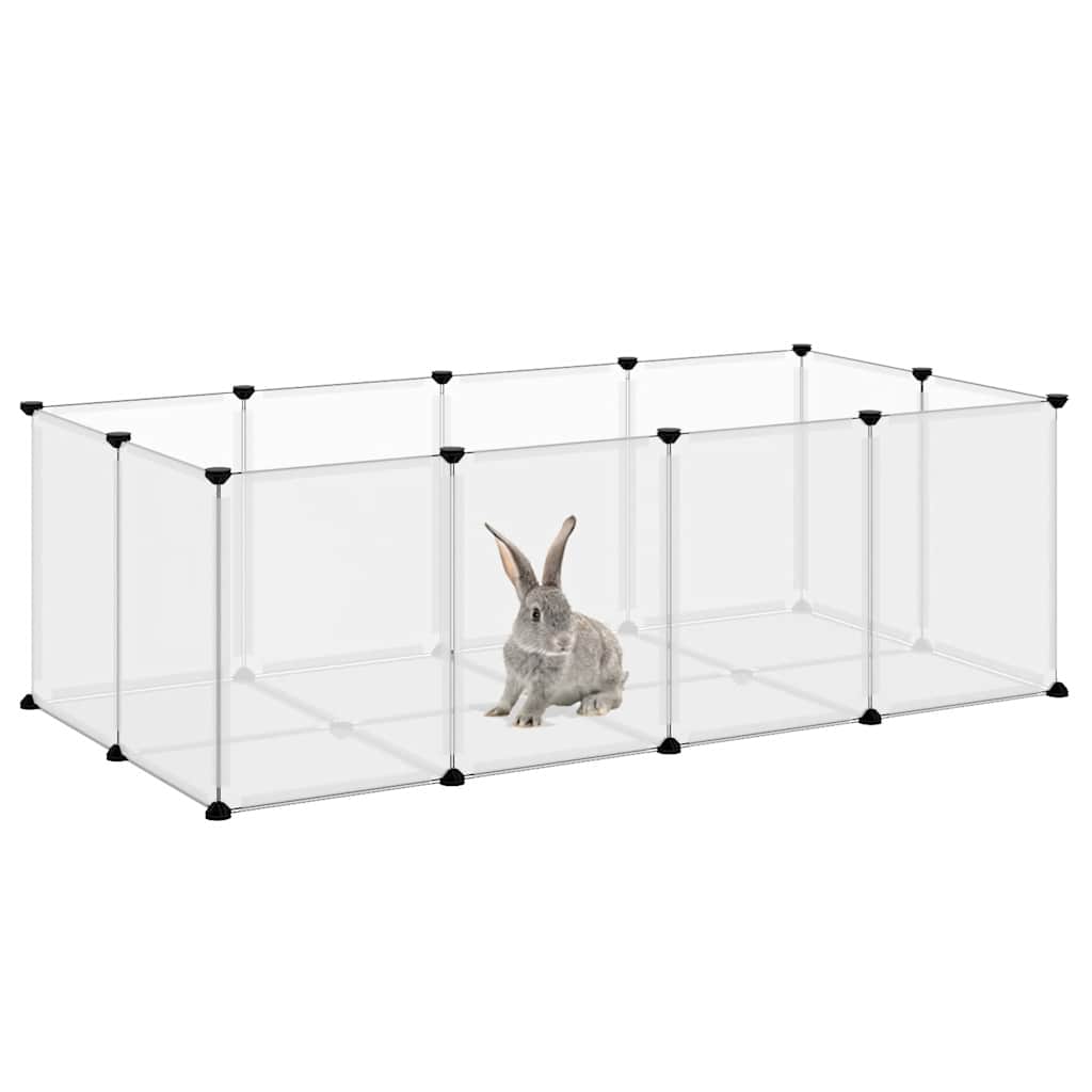 Kleintierkäfig Transparent 144x74x46,5 cm PP und Stahl