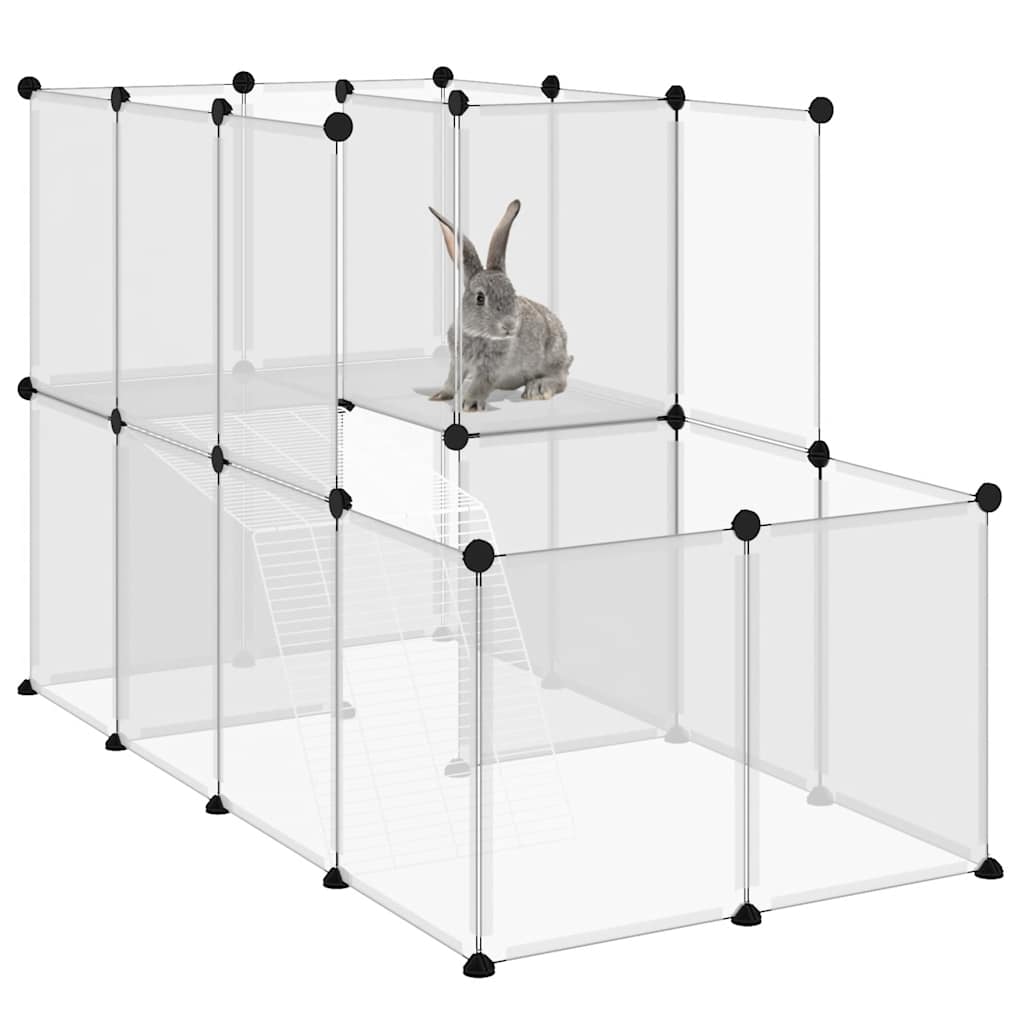 Kleintierkäfig Transparent 142x74x93 cm PP und Stahl