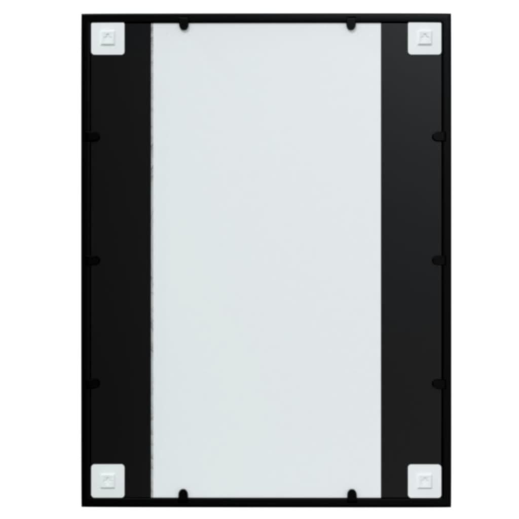 Wandspiegel Schwarz 80x60 cm Metall