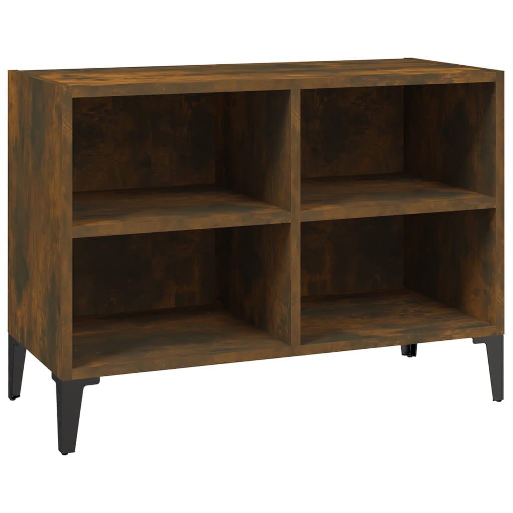 TV-Schrank mit Metallbeinen Räuchereiche 69,5x30x50 cm