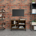 TV-Schrank mit Metallbeinen Räuchereiche 69,5x30x50 cm