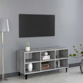 TV-Schrank mit Metallbeinen Grau Sonoma 103,5x30x50 cm