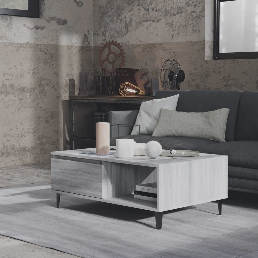 Couchtisch Grau Sonoma 90x60x35 cm Holzwerkstoff