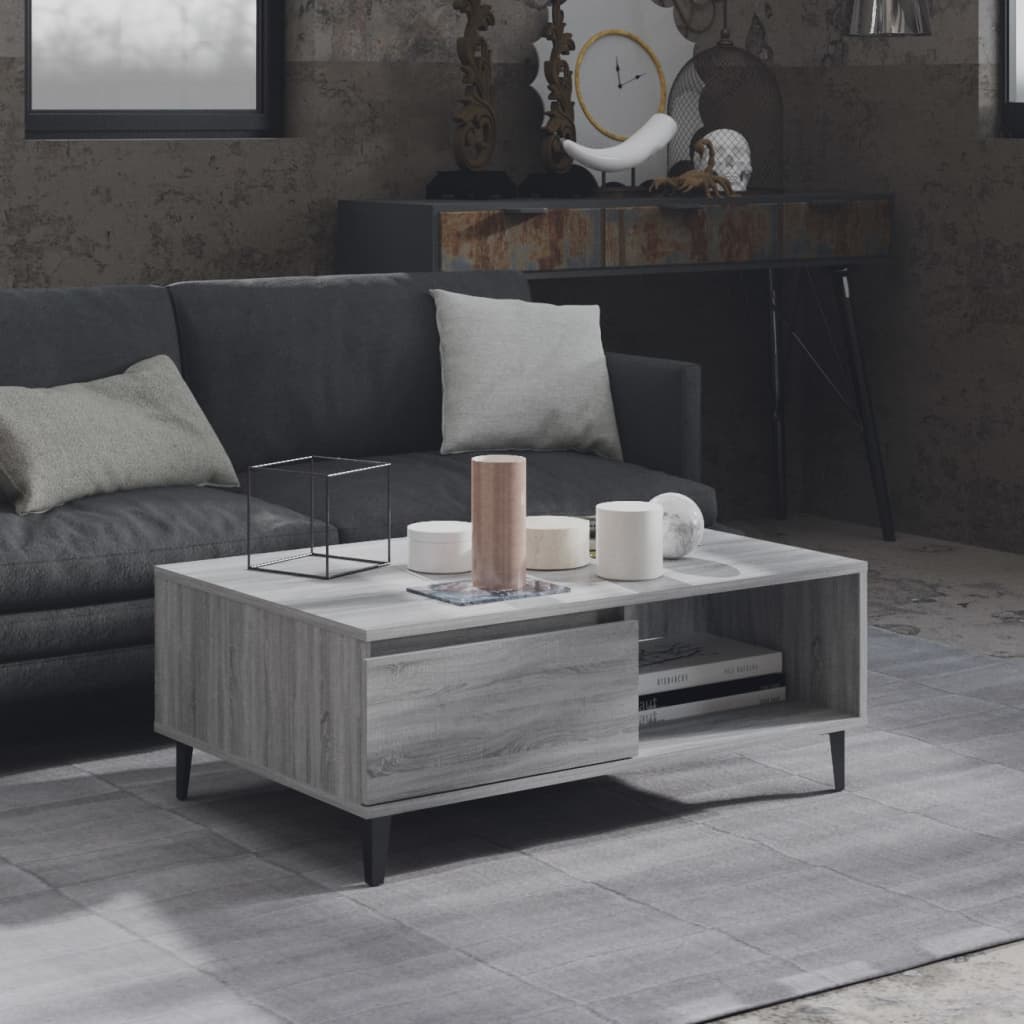 Couchtisch Grau Sonoma 90x60x35 cm Holzwerkstoff