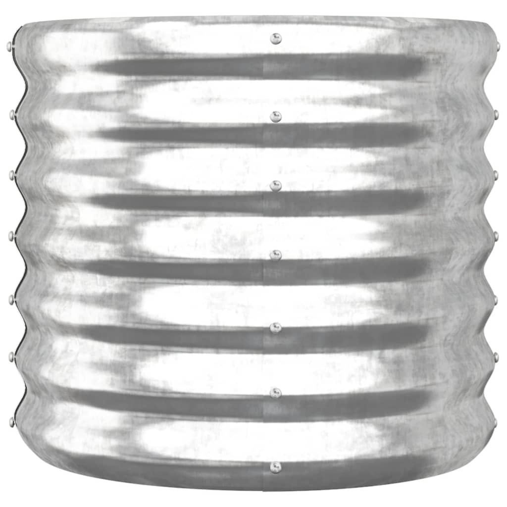 Pflanzkübel Verzinkter Stahl 40x40x36 cm Silber