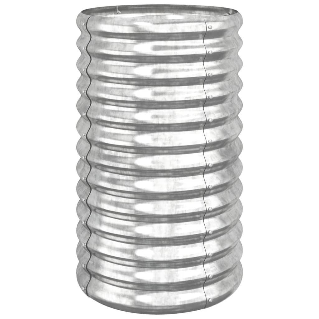 Pflanzkübel Verzinkter Stahl 40x40x68 cm Silber