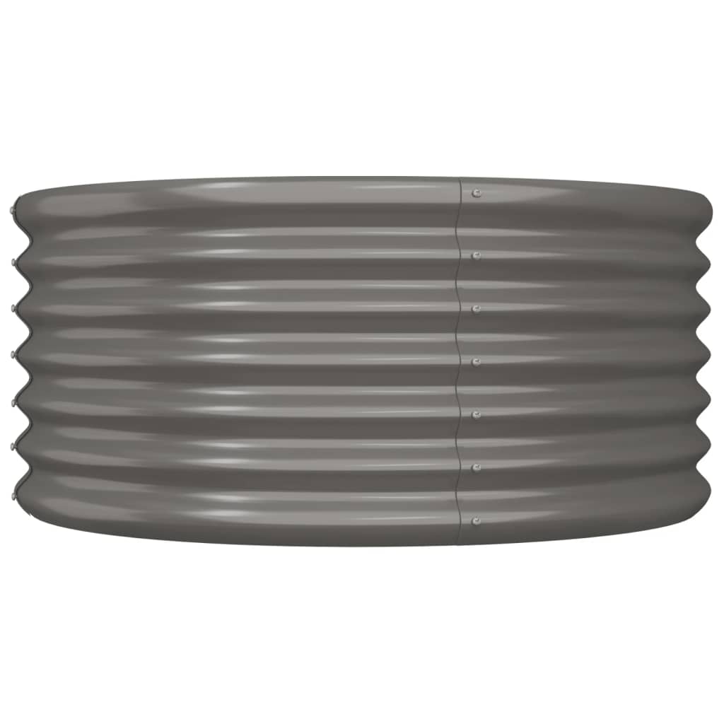 Pflanzkübel Verzinkter Stahl 80x80x36 cm Grau