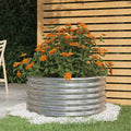 Pflanzkübel Verzinkter Stahl 80x80x36 cm Silber