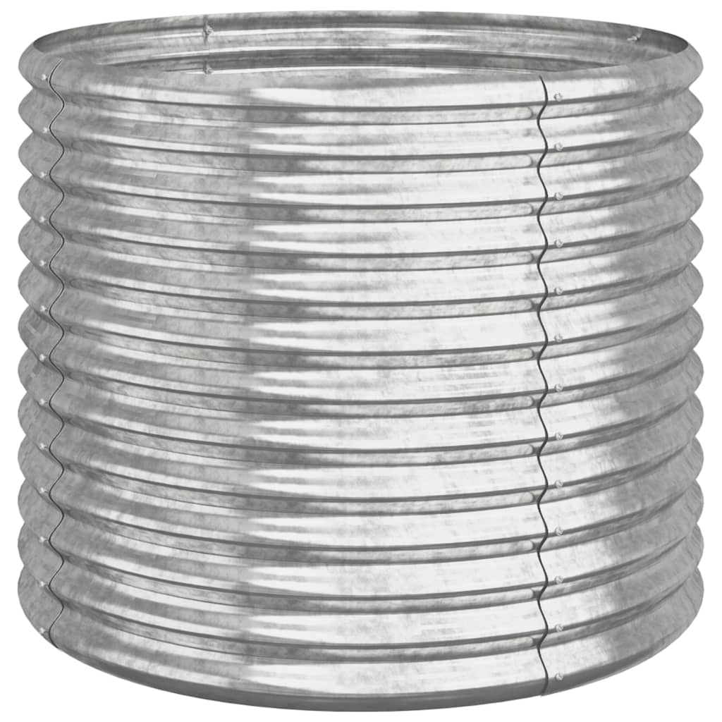 Pflanzkübel Verzinkter Stahl 80x80x68 cm Silber
