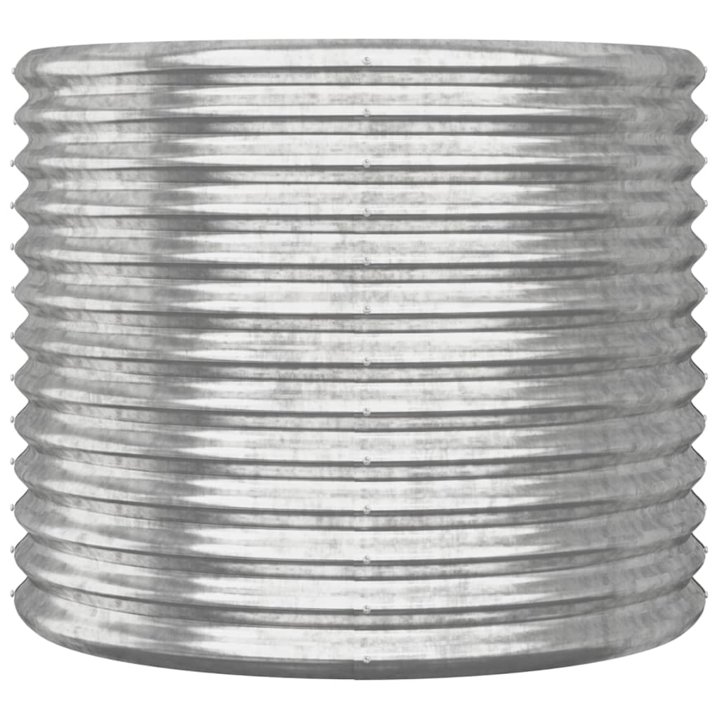 Pflanzkübel Verzinkter Stahl 80x80x68 cm Silber