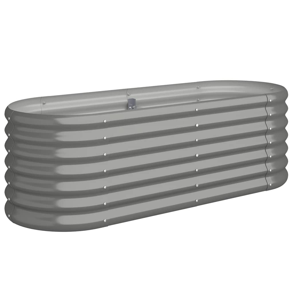 Hochbeet Verzinkter Stahl 114x40x36 cm Grau