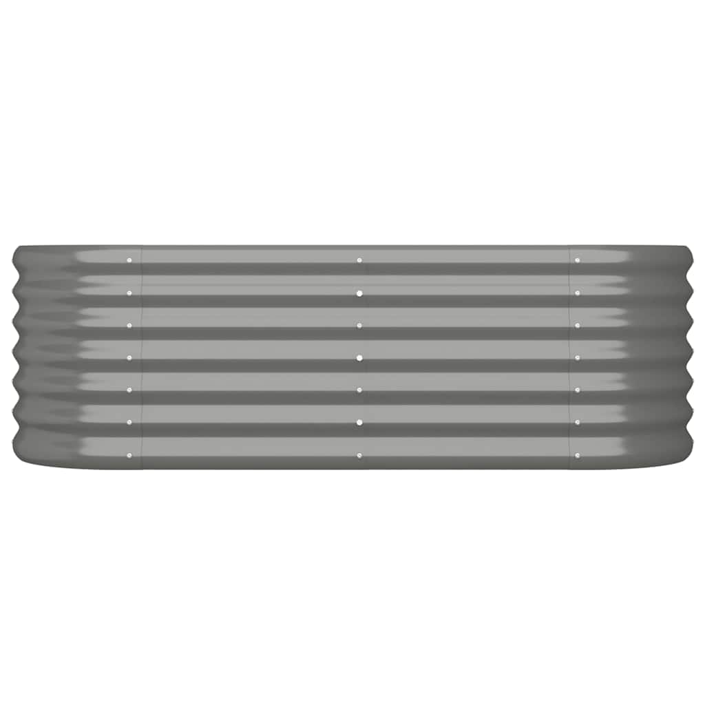 Hochbeet Verzinkter Stahl 114x40x36 cm Grau