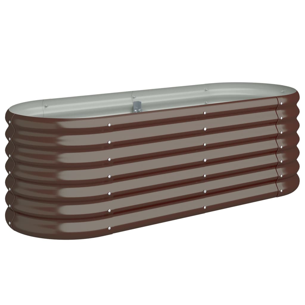 Hochbeet Verzinkter Stahl 114x40x36 cm Braun