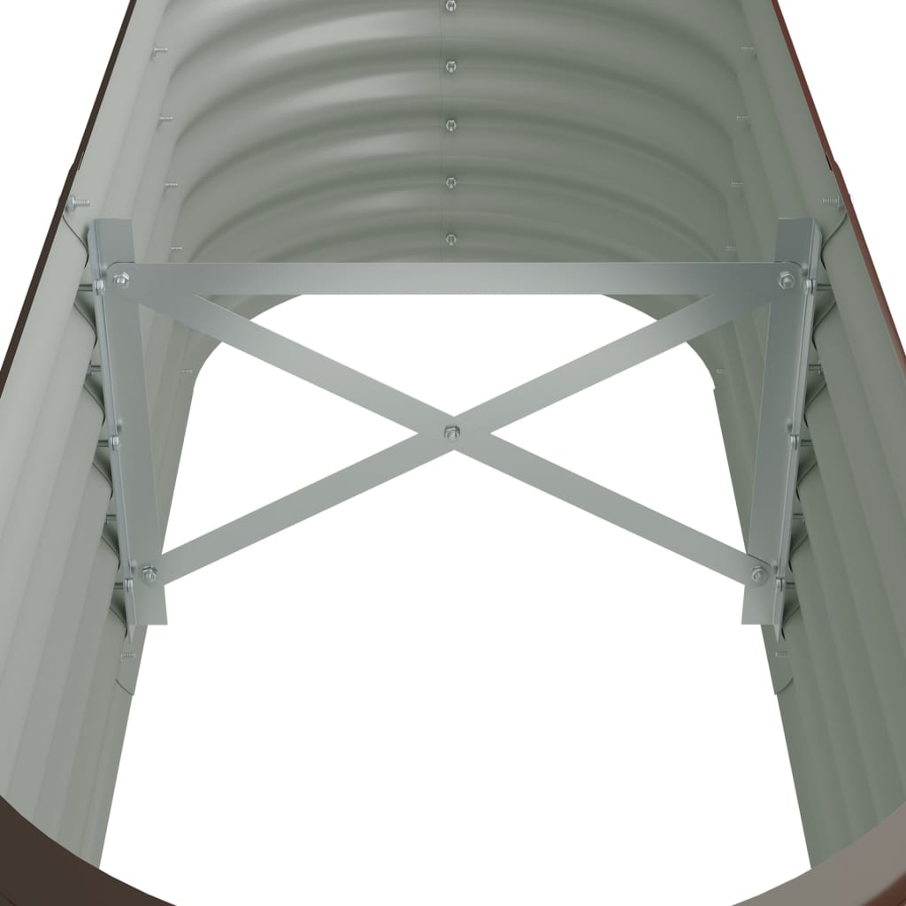 Hochbeet Verzinkter Stahl 114x40x36 cm Braun