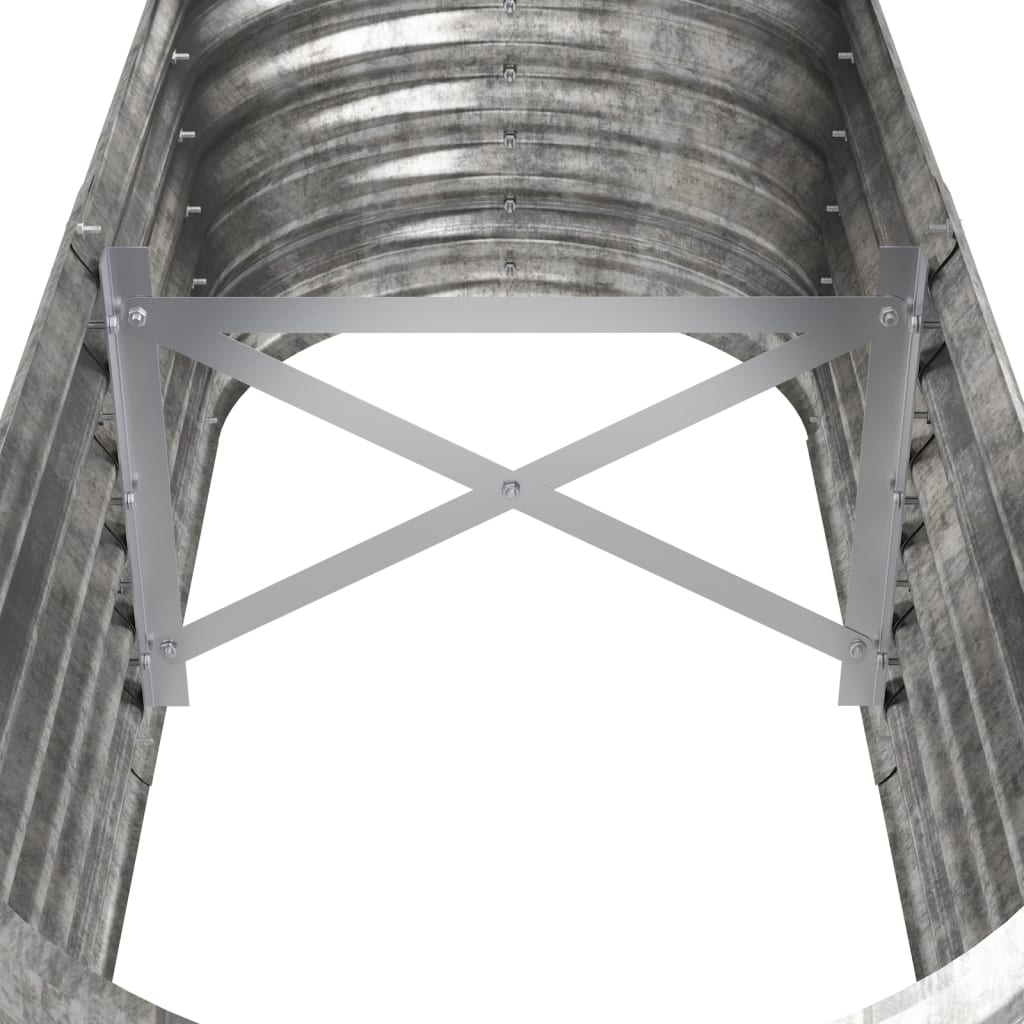 Hochbeet Verzinkter Stahl 114x40x36 cm Silbern