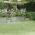 Hochbeet Verzinkter Stahl 114x40x36 cm Silbern