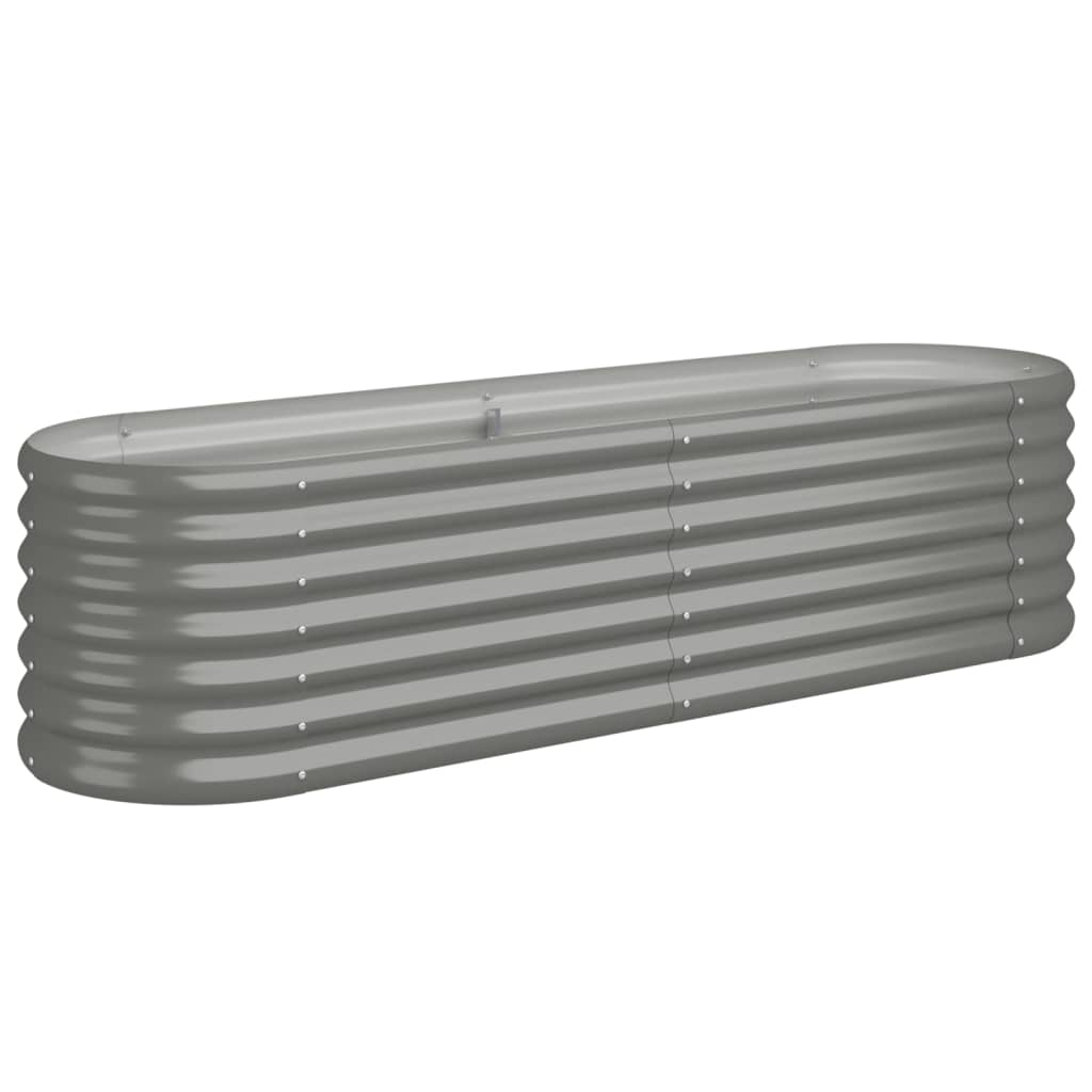 Hochbeet Verzinkter Stahl 152x40x36 cm Grau