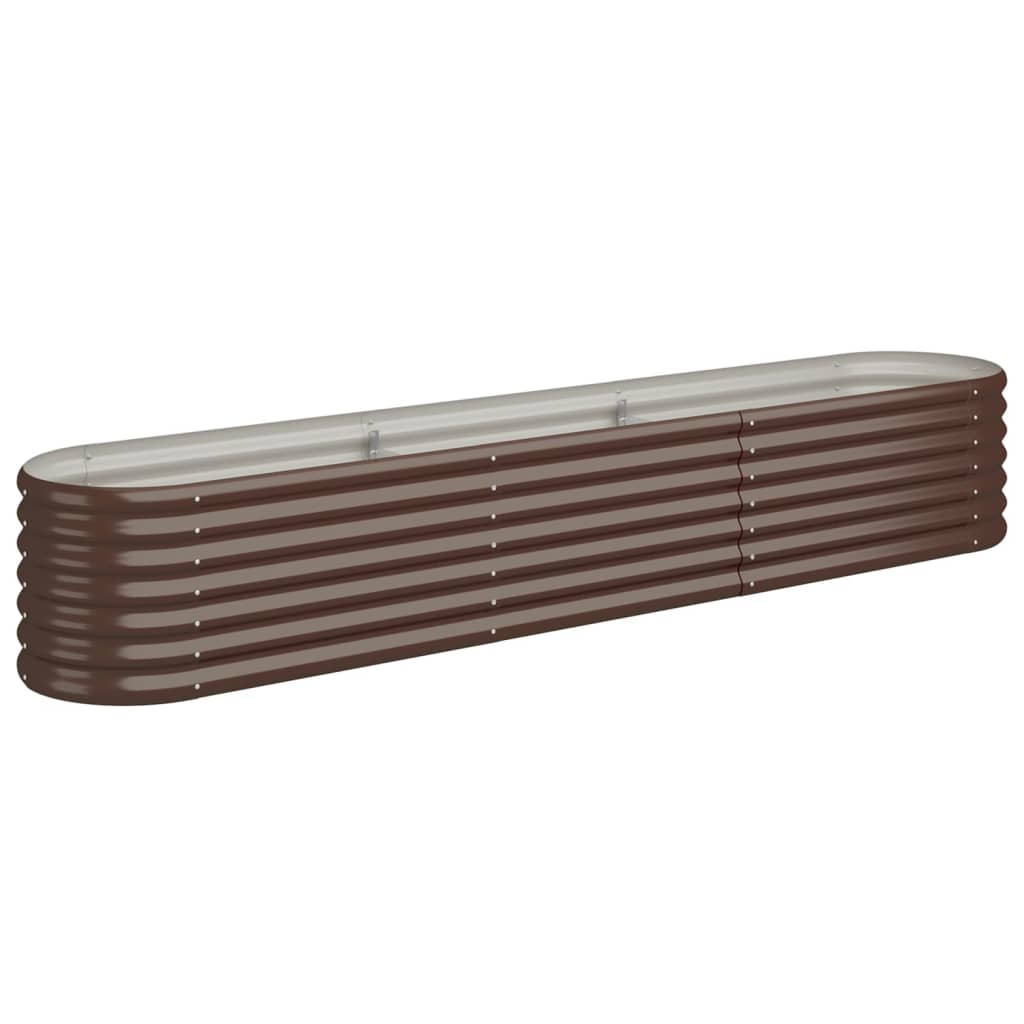 Hochbeet Verzinkter Stahl 224x40x36 cm Braun
