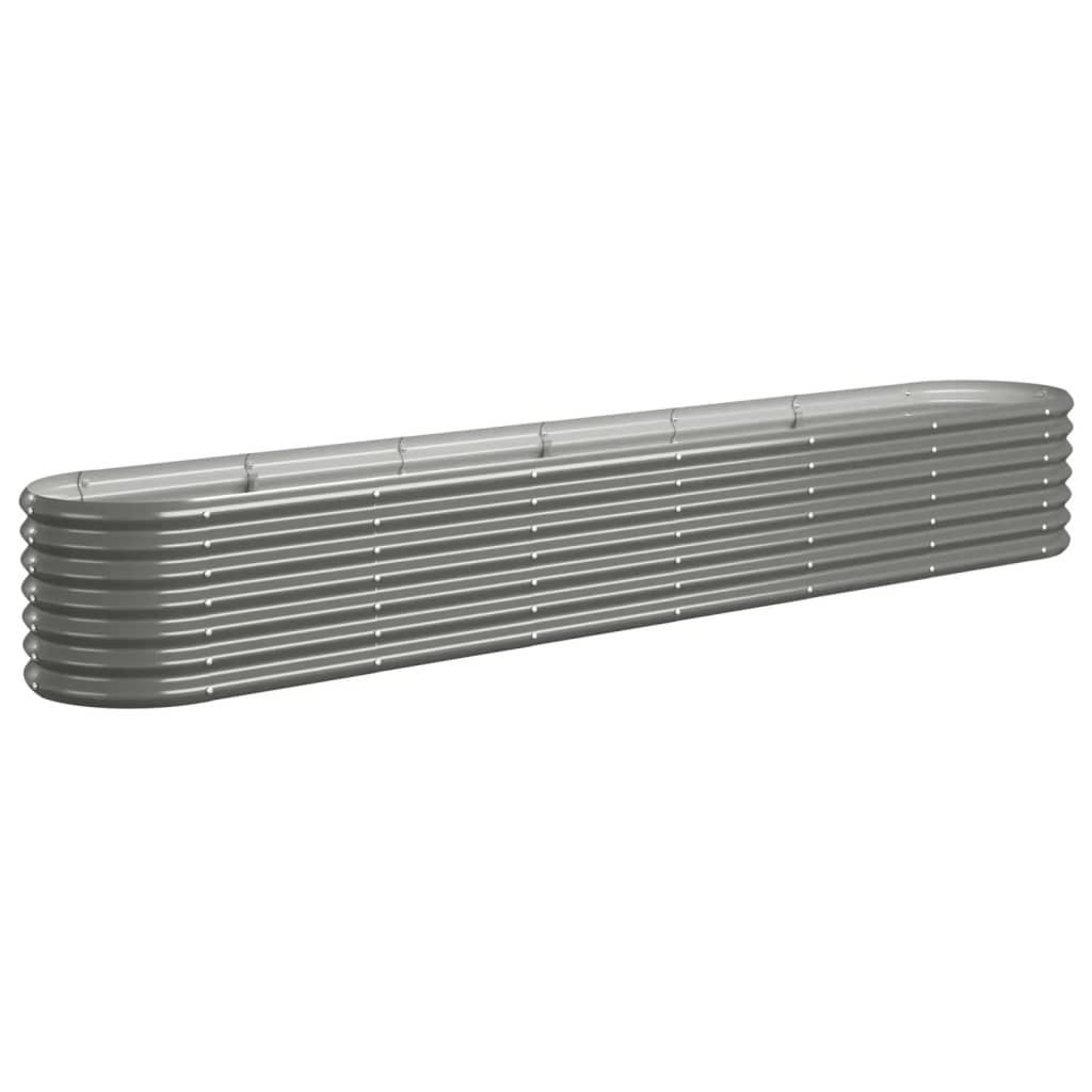 Hochbeet Verzinkter Stahl 260x40x36 cm Grau