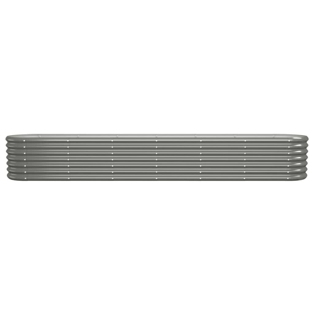 Hochbeet Verzinkter Stahl 260x40x36 cm Grau