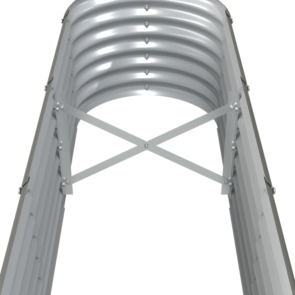 Hochbeet Verzinkter Stahl 260x40x36 cm Grau