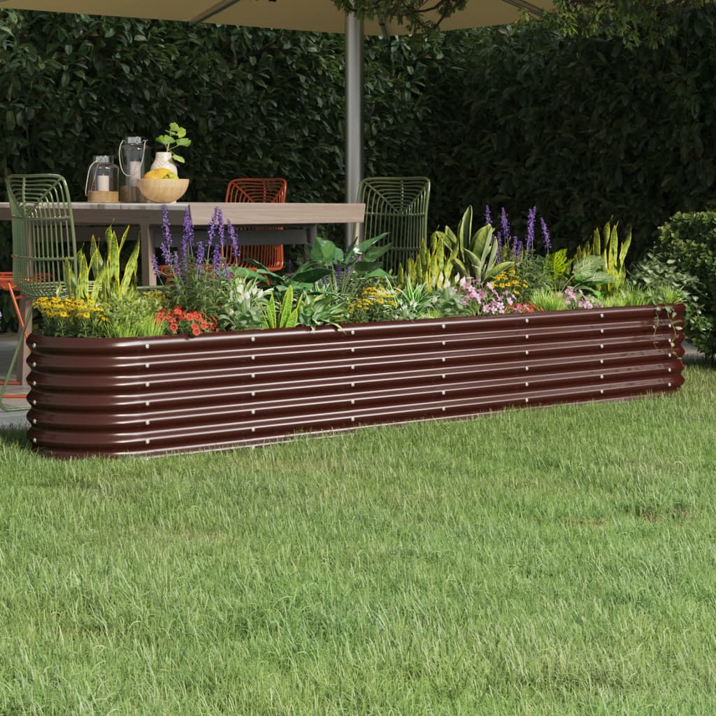 Hochbeet Verzinkter Stahl 260x40x36 cm Braun