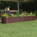 Hochbeet Verzinkter Stahl 260x40x36 cm Braun