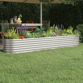 Hochbeet Verzinkter Stahl 260x40x36 cm Silbern