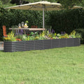 Hochbeet Verzinkter Stahl 332x40x36 cm Anthrazit